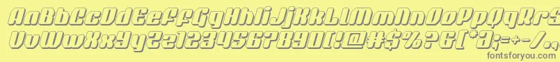 quasarpacer3dital Font – Gray Fonts on Yellow Background