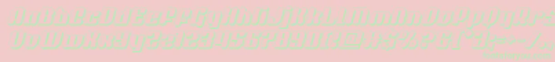 quasarpacer3dital Font – Green Fonts on Pink Background