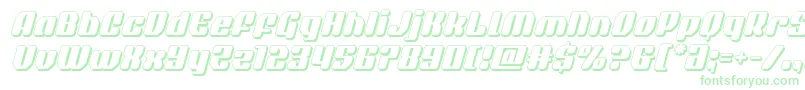 Шрифт quasarpacer3dital – зелёные шрифты на белом фоне