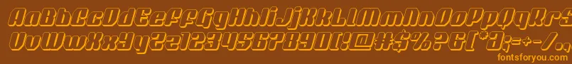 quasarpacer3dital Font – Orange Fonts on Brown Background