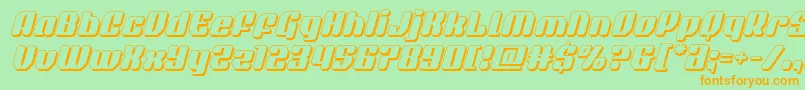 quasarpacer3dital Font – Orange Fonts on Green Background