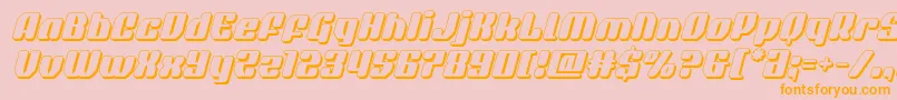 quasarpacer3dital Font – Orange Fonts on Pink Background