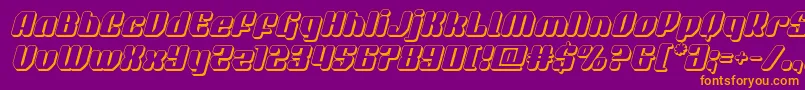 Шрифт quasarpacer3dital – оранжевые шрифты на фиолетовом фоне