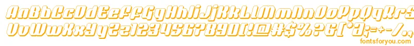 quasarpacer3dital Font – Orange Fonts on White Background