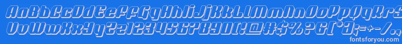 Шрифт quasarpacer3dital – розовые шрифты на синем фоне