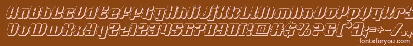 quasarpacer3dital Font – Pink Fonts on Brown Background