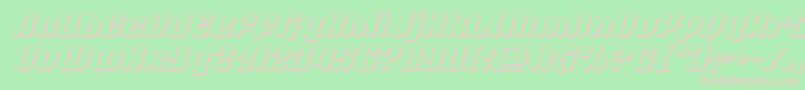 quasarpacer3dital Font – Pink Fonts on Green Background