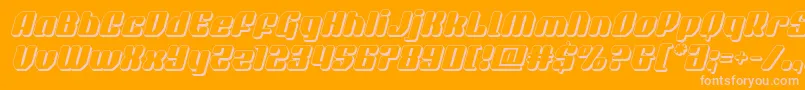 quasarpacer3dital Font – Pink Fonts on Orange Background