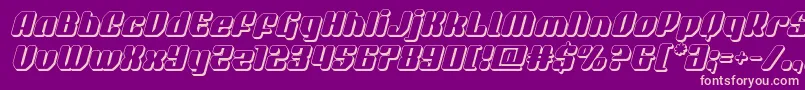 quasarpacer3dital Font – Pink Fonts on Purple Background