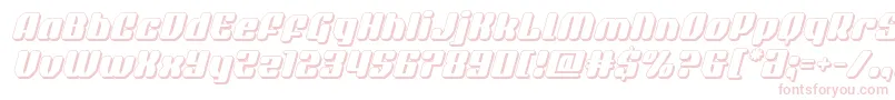 Шрифт quasarpacer3dital – розовые шрифты на белом фоне
