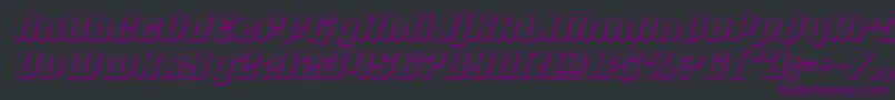 Шрифт quasarpacer3dital – фиолетовые шрифты на чёрном фоне
