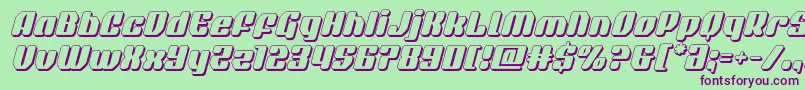 quasarpacer3dital Font – Purple Fonts on Green Background