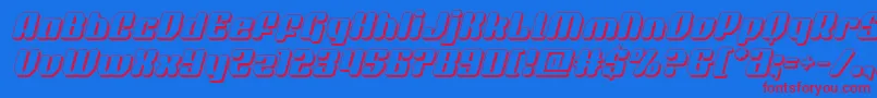 quasarpacer3dital Font – Red Fonts on Blue Background