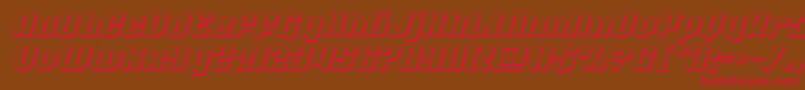 quasarpacer3dital Font – Red Fonts on Brown Background