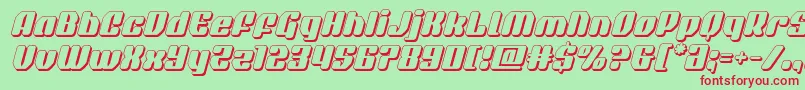 quasarpacer3dital Font – Red Fonts on Green Background