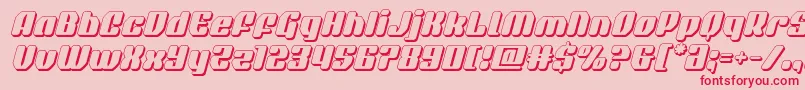Шрифт quasarpacer3dital – красные шрифты на розовом фоне
