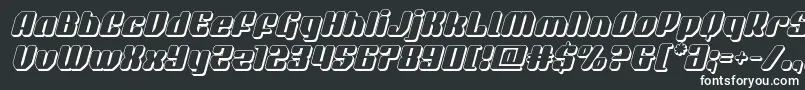 Шрифт quasarpacer3dital – белые шрифты на чёрном фоне