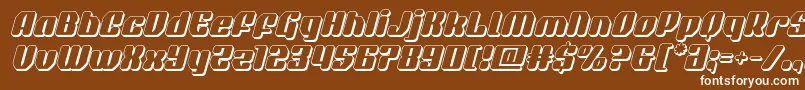 Шрифт quasarpacer3dital – белые шрифты на коричневом фоне
