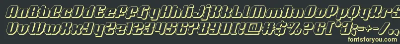 Шрифт quasarpacer3dital – жёлтые шрифты на чёрном фоне