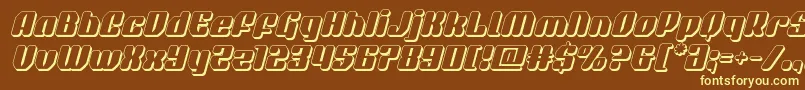 quasarpacer3dital Font – Yellow Fonts on Brown Background