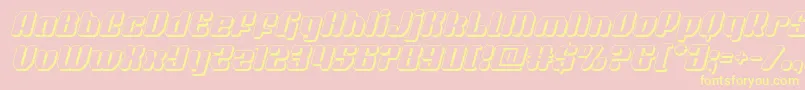 quasarpacer3dital Font – Yellow Fonts on Pink Background