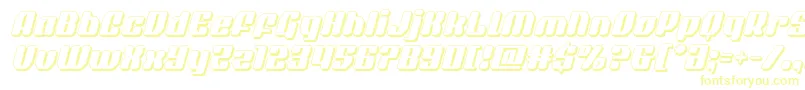 Шрифт quasarpacer3dital – жёлтые шрифты на белом фоне
