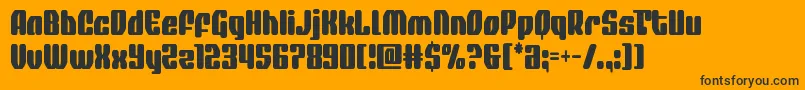 quasarpacercond Font – Black Fonts on Orange Background