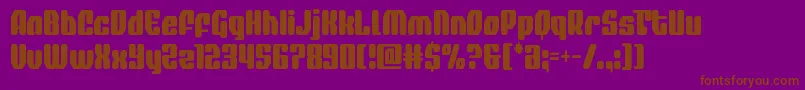 quasarpacercond Font – Brown Fonts on Purple Background