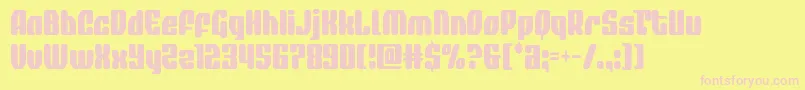 quasarpacercond Font – Pink Fonts on Yellow Background