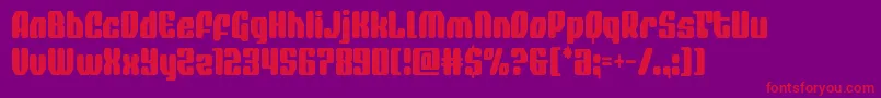 quasarpacercond Font – Red Fonts on Purple Background