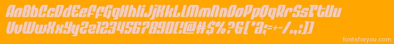 quasarpacercondital Font – Pink Fonts on Orange Background