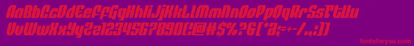 quasarpacercondital Font – Red Fonts on Purple Background