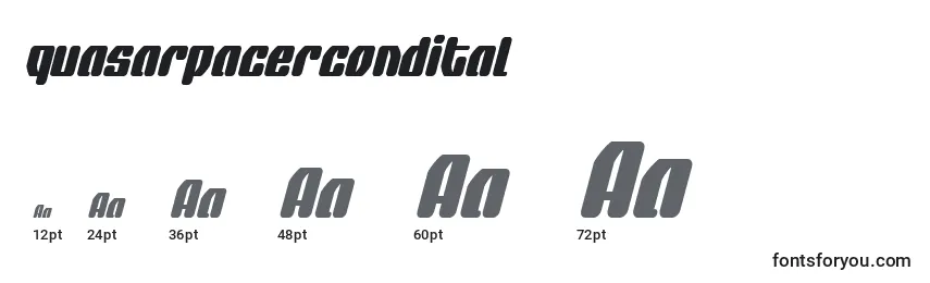 Quasarpacercondital Font Sizes