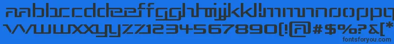 Rep3exp Font – Black Fonts on Blue Background