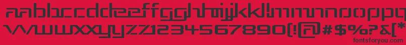 Rep3exp Font – Black Fonts on Red Background