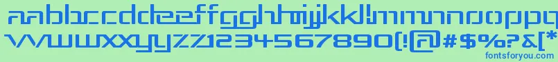 Rep3exp Font – Blue Fonts on Green Background