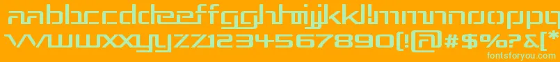 Rep3exp Font – Green Fonts on Orange Background