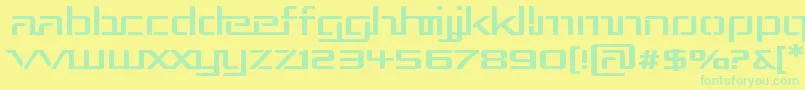 Rep3exp Font – Green Fonts on Yellow Background