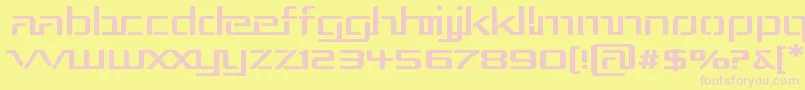 Rep3exp-fontti – vaaleanpunaiset fontit keltaisella taustalla