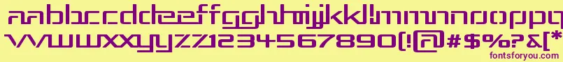 Rep3exp Font – Purple Fonts on Yellow Background
