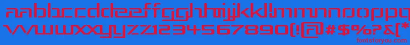 フォントRep3exp – 赤い文字の青い背景