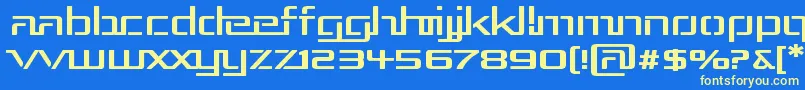 Rep3exp Font – Yellow Fonts on Blue Background