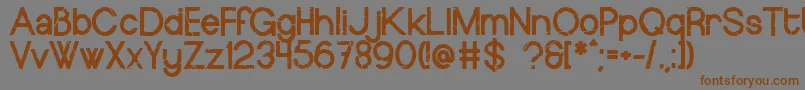 EuropeundergroundWorn Font – Brown Fonts on Gray Background