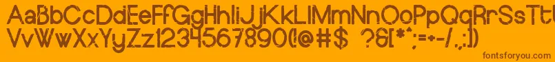 More about EuropeundergroundWorn Font EuropeundergroundWorn Font – Brown Fonts on Orange Background