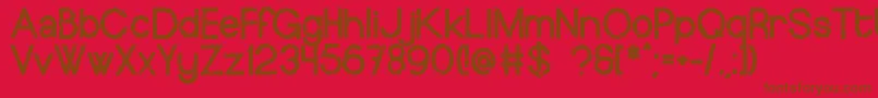 フォントEuropeundergroundWorn – 赤い背景に茶色の文字