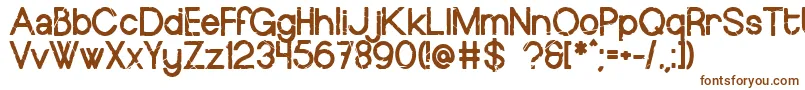 Шрифт EuropeundergroundWorn – коричневые шрифты на белом фоне