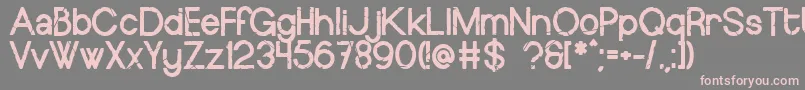 EuropeundergroundWorn Font – Pink Fonts on Gray Background