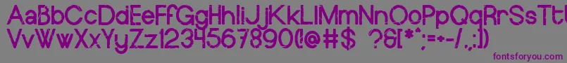 Czcionka EuropeundergroundWorn – fioletowe czcionki na szarym tle