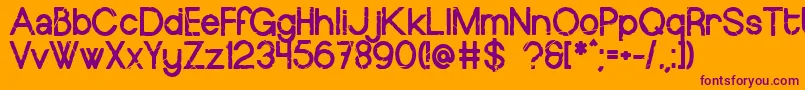 EuropeundergroundWorn Font – Purple Fonts on Orange Background