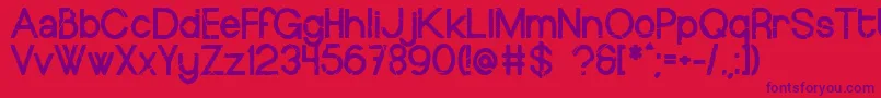 EuropeundergroundWorn Font – Purple Fonts on Red Background